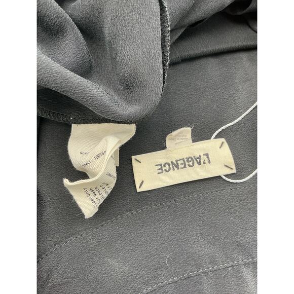 L'Agence 'Cameron' Black Silk Long Shirt Dress Size S - Picture 4 of 4